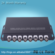 8 channel digital video audio fiber optical multiplexer Transmitter Receiver with Reverse Data